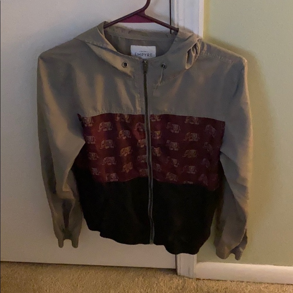 Cute elephant block windbreaker
